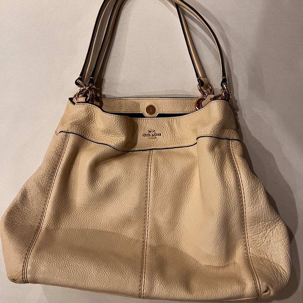 Coach purse cream color